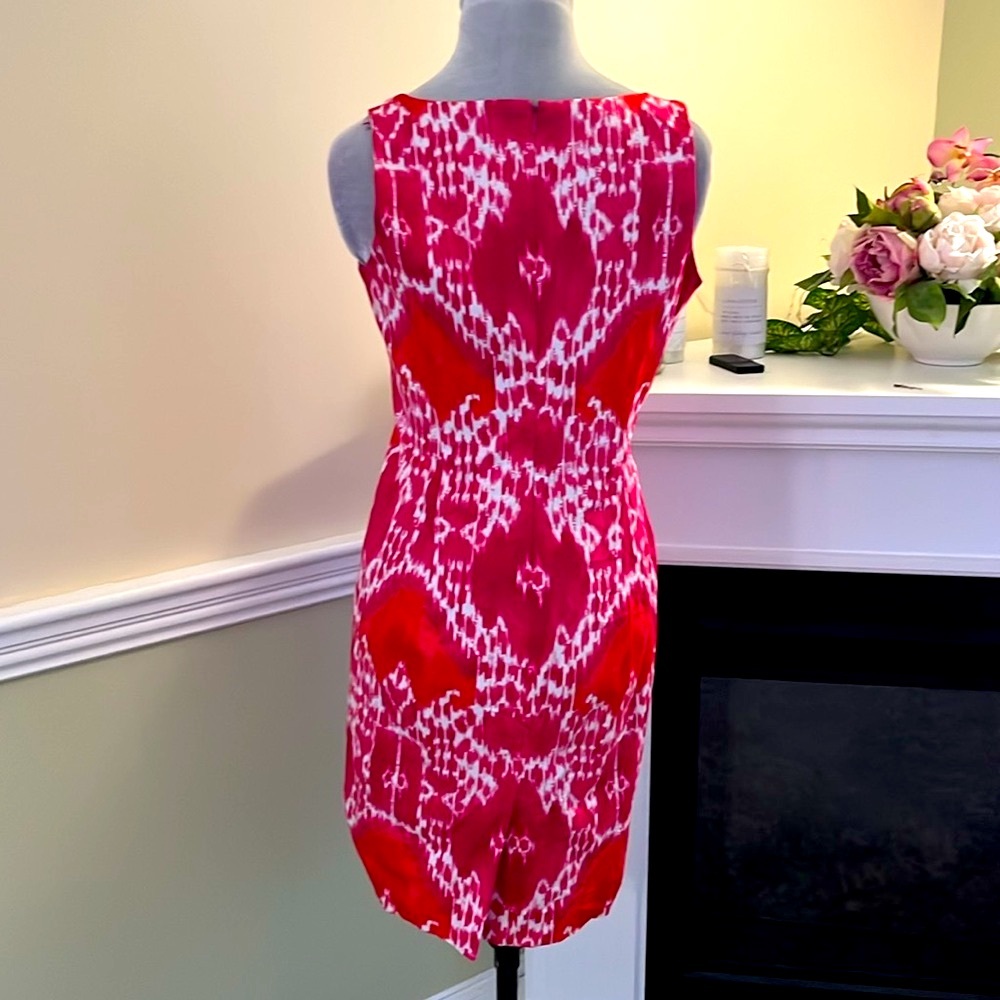 JONES NEW YORK Signature Stretch  Pink White & Red Sleeveless Dress NWOT - Picture 7 of 11